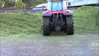 preview picture of video '1st cut silage 2014 Massey Ferguson 8220 tractor'