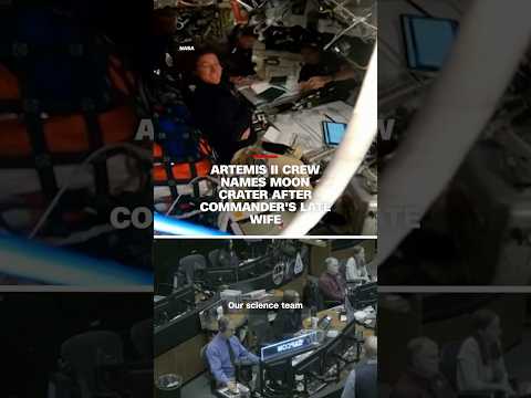 Artemis II crew names moon crater after commander's late wife