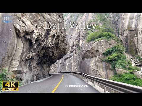 Driving in Dafu Valley 4K HDR - The most spectacular stretch of Qinling Mountains Natural Barrier