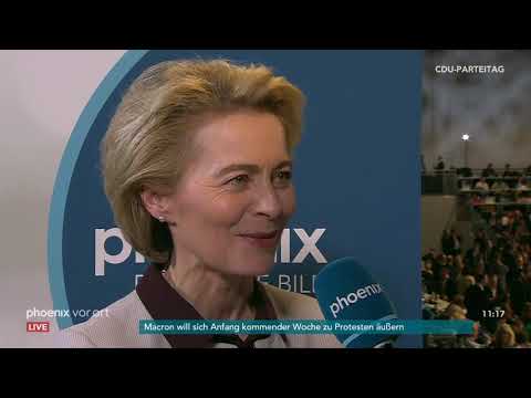 Interview mit Ursula von der Leyen auf dem CDU-Parteitag am 07.12.18