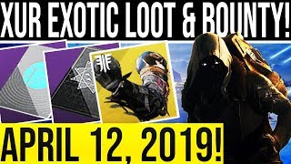 Destiny 2. XUR EXOTIC LOOT &amp; HUGE ANNOUNCEMENT ! Xur Location April 12, 2019. Where is Xur 4–12-2019