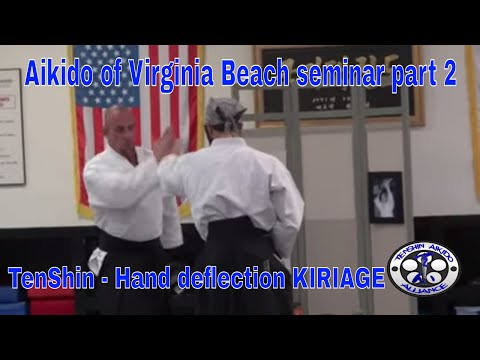 Aikido of Virginia Beach 2017 seminar part -2 | TenShin hand deflections kiriage
