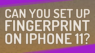 Can you set up fingerprint on iPhone 11?