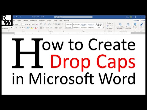 How to Create Drop Caps in Microsoft Word Video