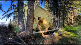 Secret to Successful Outdoor Survival: Unique and Simple Shelter Made from Ultralight Materials.