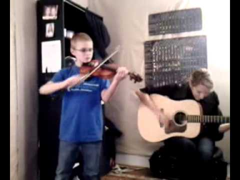 Luke playin' fiddle