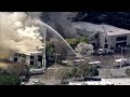 Raw Video: Aerial View Of Campbell Commercial Building Fire