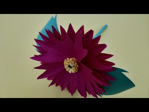 Gerbera daisy flower | How to make Beautiful paper flower | DIY Flower making | Paper Flower Stick