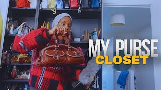 Weekly Vlog || Cleaning My Purse Closet || My Bag Collection ||