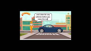 Crossing the road safely | How to | Highway Code (UK) Series  | Animated #shortsvideo