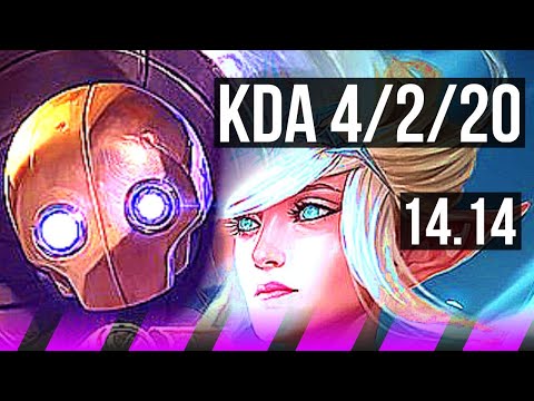 BLITZCRANK & Seraphine vs JANNA & Smolder (SUP) | 4/2/20, Rank 13 Blitz | NA Challenger | 14.14