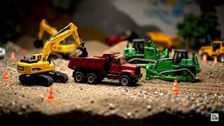 RC Excavator's Epic Sand Scoop: Miniature Power in Macro Detail!