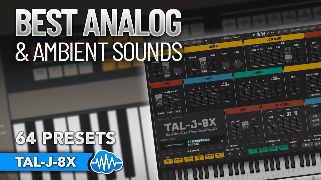LFO154 - Best Analog & Ambient Sounds - TAL-J-8X - JX8P Emulator ( 64 presets ) - Video Preview 1