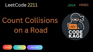YouTube video 'LeetCode 2211 | Count Collisions on a Road | Easy Solution | Java'