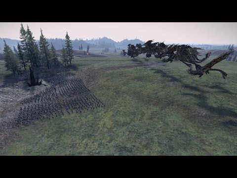 40 Forest Dragons vs 5000 Spearmen Realm of the Wood Elves