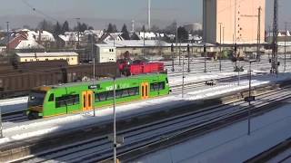 preview picture of video 'Plattling 14.12.2012 mit ICE, agilis, RE/RB/Waldbahn, Güterzügen und Rangierarbeiten'