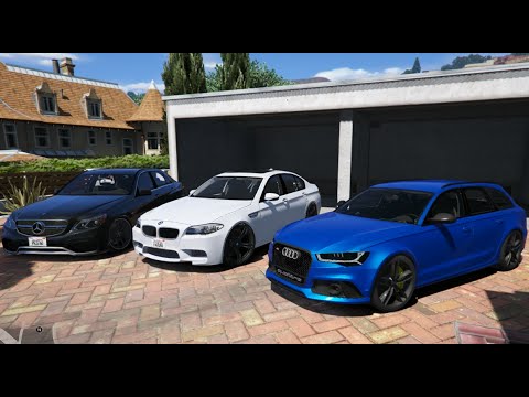 GTA V | AUDI RS6 C7 VS. BMW M5 F10 VS. MERCEDES E63 AMG W212 | GTA 5 MOD