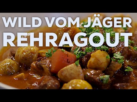 Rehragout mit Rosenkohl und Pilzen
