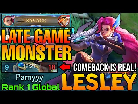SAVAGE!! Lesley Late Game Monster! - Top 1 Global Lesley by Pamyyy - Mobile Legends