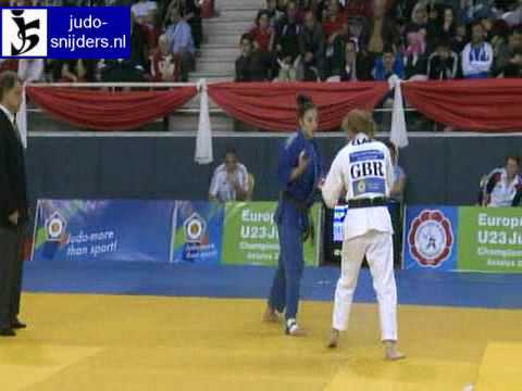 Judo 2009 Antalya: Barbara Maros (HUN) - Samantha Clark GBR) [-52kg].