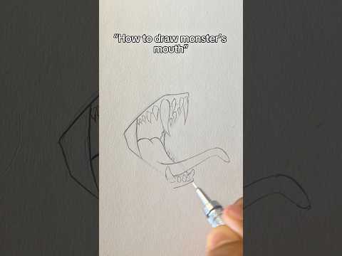 How to draw monster’s mouth 👹