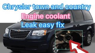 Coolant leak fix Chrysler town & country & dodge caravan 08 —3.8 l