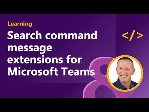 Search command message extensions for Microsoft Teams