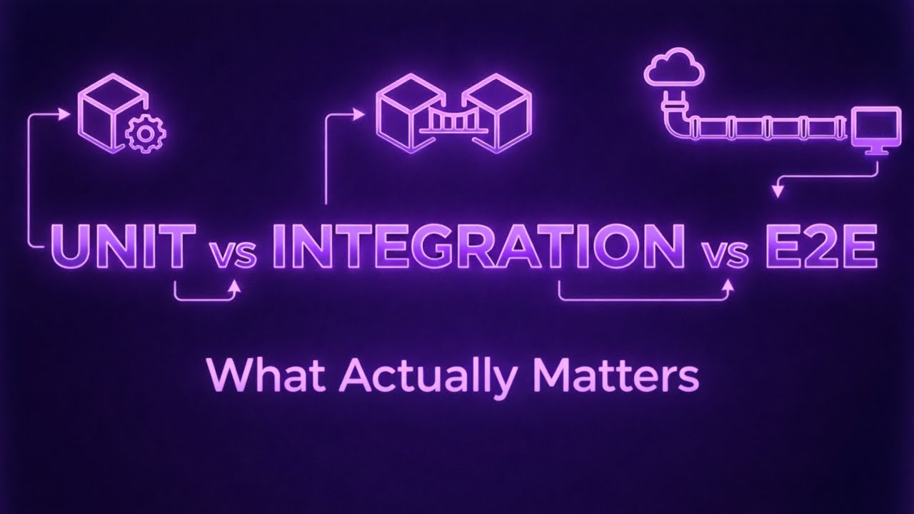 Unit vs Integration vs E2E Tests — What Actually Matters