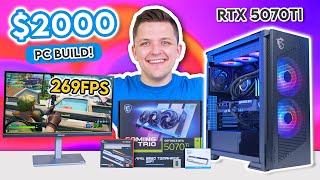 Awesome $2000 Gaming PC Build 2025! 🙌 [Full Build Guide w/ 1440p Benchmarks]