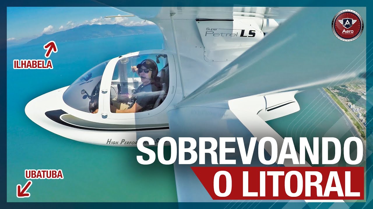 Como é VIAJAR com um monomotor sobre o LITORAL de São Paulo até UBATUBA