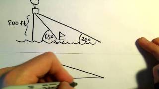 Trigonometry Word Problem, Determining the Speed of a Boat, Example 3