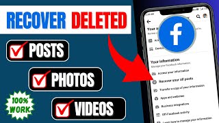 How To Recover Deleted Posts/ Photos/ Videos On Facebook
