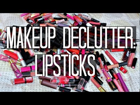 Makeup Declutter: Lipsticks | samantha jane Video