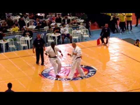 Kumite Glaube Feitosa vs Xolani Kenneth Gumede - Torneio Mundial de Karate Kyokushin - 05/07/2015