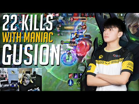 22 Kills Aggressive Venom Daggers with MANIAC Kill! | GUSION GAMEPLAY