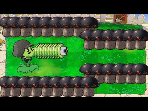 Gatling Pea vs Doom Shroom vs All Zombies Dr Zomboss - Pvz Battle