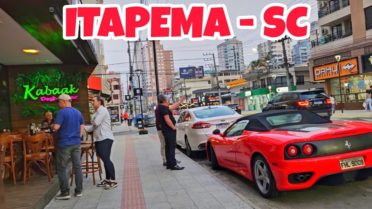 COMO É  ITAPEMA em SANTA CATARINA ( DIA e NOITE ) Bairros, Praias e Centro Da CIDADE