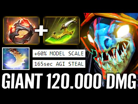 🔥 120.000 DMG Giant's Ring Slark - WTF 60% Model Scale MAX AS Strongest Carry Dota 2 Pro