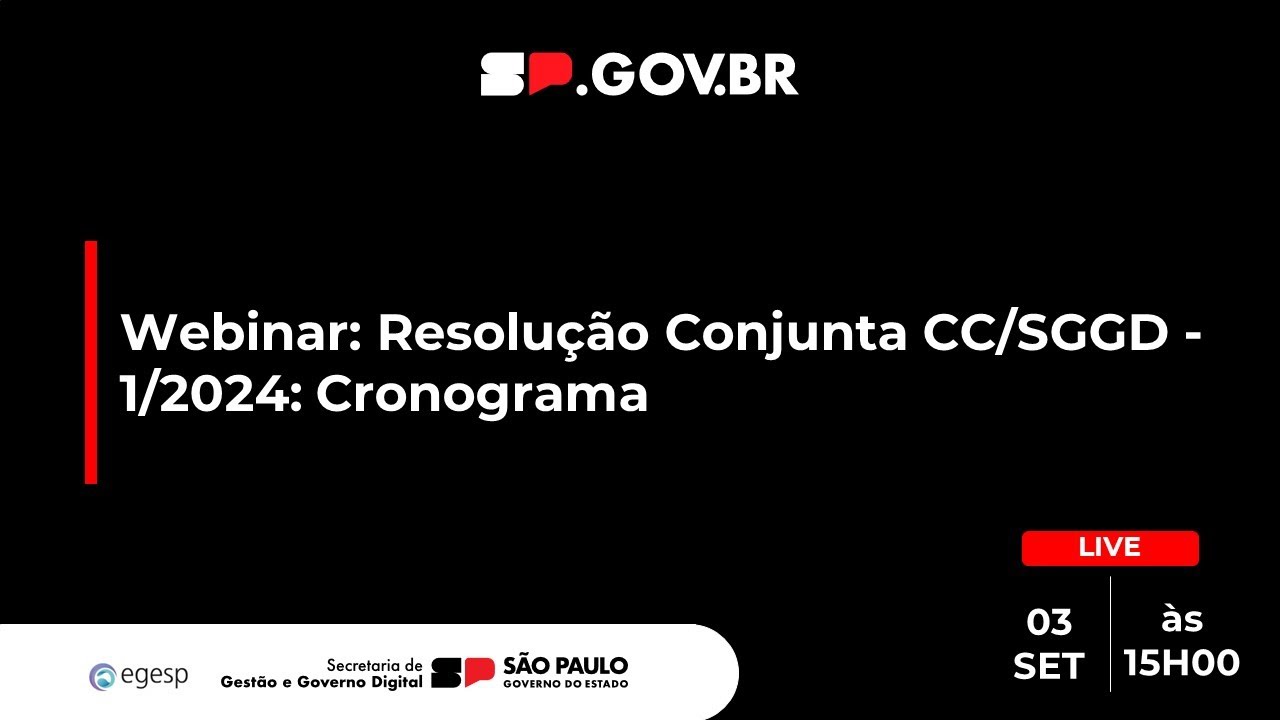 5. Resolução Conjunta CC/SGGD – 1/2024: Cronograma
