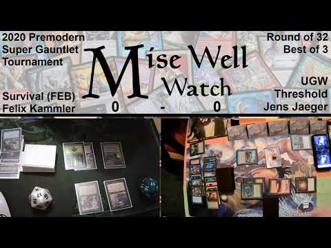 2020 Premodern Super Gauntlet - Round of 32 - Survival (FEB) vs UGW Threshold