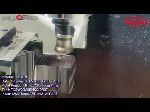 QuadMillFeed from Tungaloy high feed milling 17-4PH