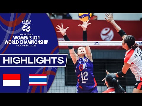 Indonesia 🇮🇩 vs. Thailand 🇹🇭 - Women's U21 World Championships - Highlights