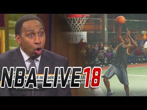 NBA LIVE 18 The One Career Mode Ep 2 - ESPN FIRST TAKE & RUCKER PARK GAME!