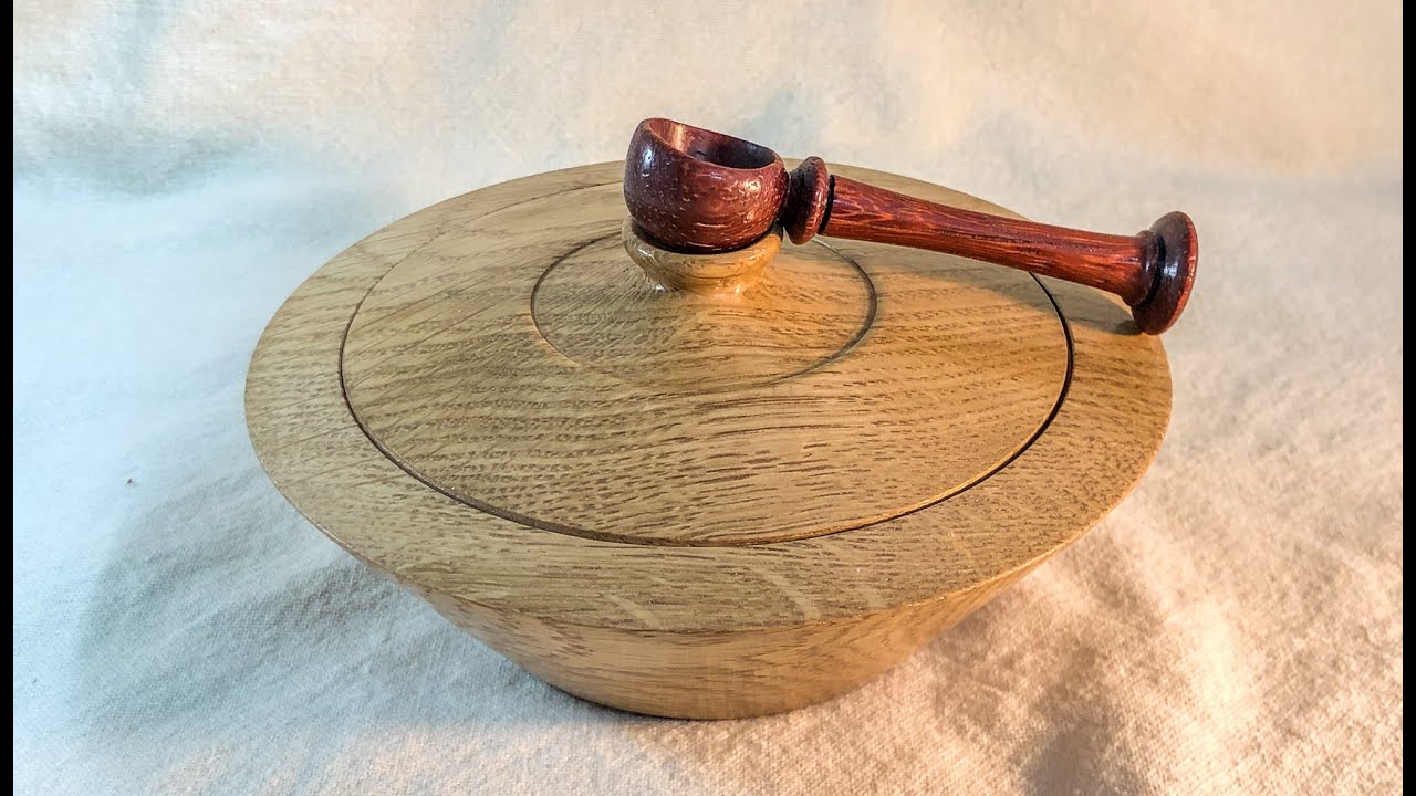 Watch video Woodturning an oak sugar bowl. Now Woodturning an oak sugar bowl.