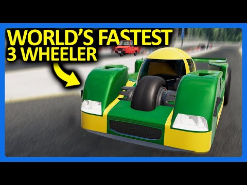 I Built The World's Fastest 3 Wheeler in BeamNG!!