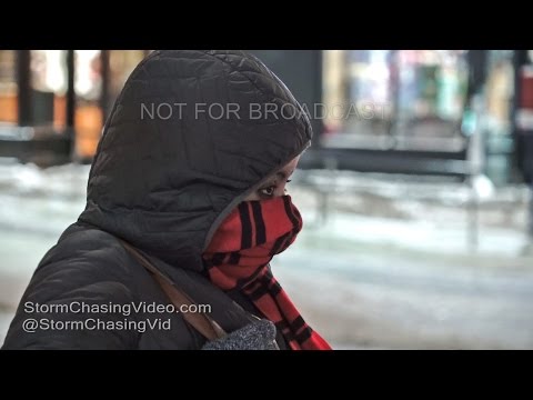 Minneapolis, MN extreme brutal 20F Below Zero - 12/18/2016