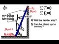 Physics - Mechanics: Torque (7 of 7) The Ladder Problem (should be cos(15) at end)