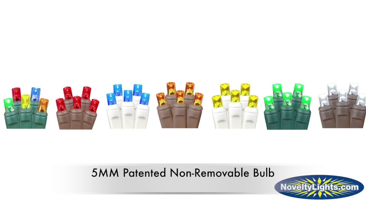 Commercial Grade Wide Angle 50 LED Red 25' Long on Green Wire