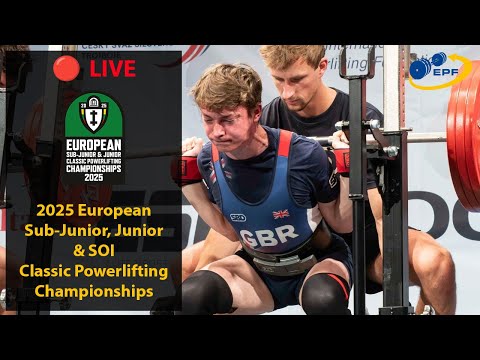 🔴 LIVE: Men Jr 120kg - 2025 European Sub-Junior, Junior & SOI Classic Powerlifting Championships