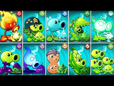 PvZ2 - 10 Pairs Plant (Pea & Mint) Battlez - Who is Best Pair ?